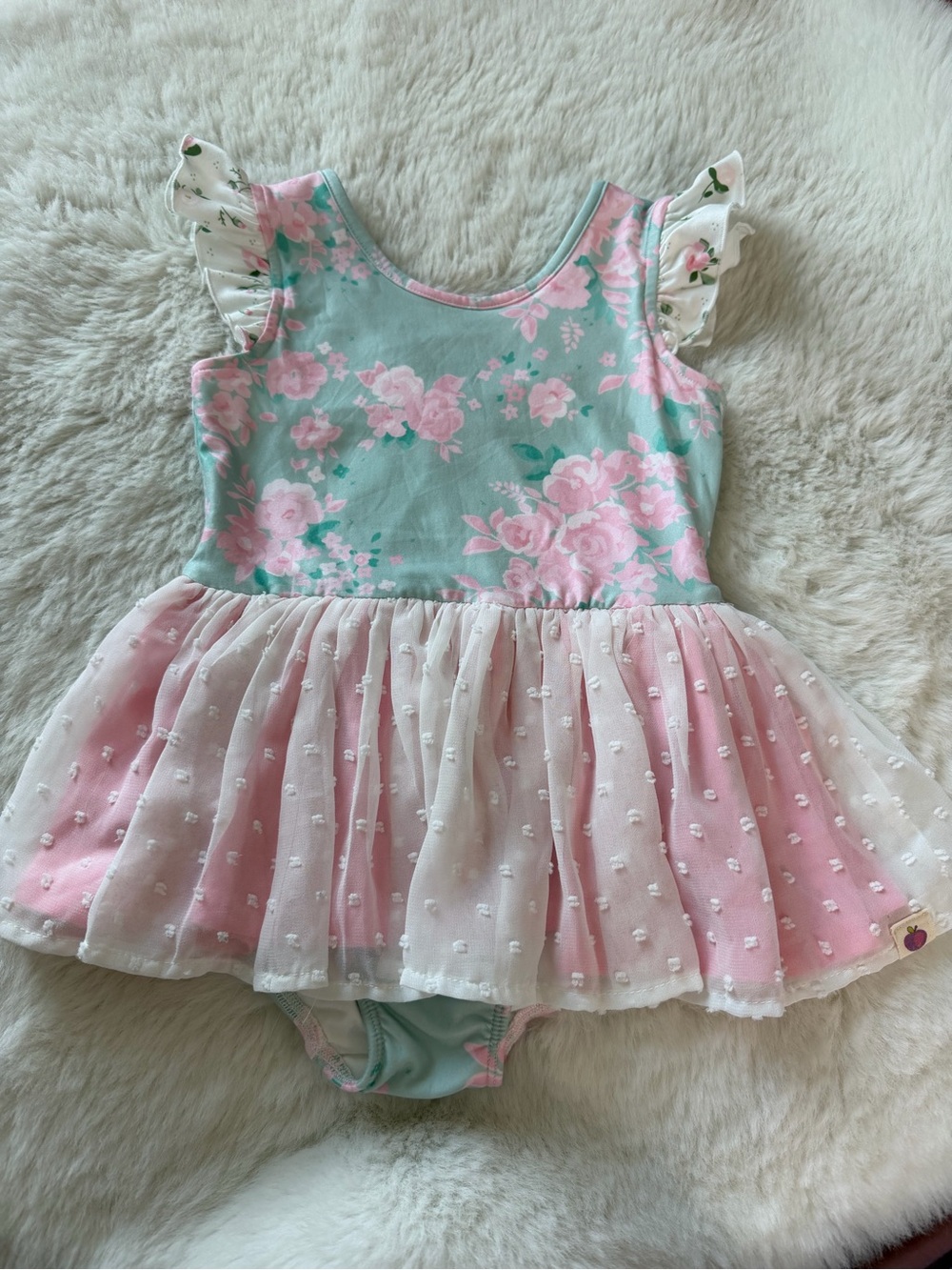 Cheeky Plum Pink and White Floral
Dance Leotard- Girls Sz 5